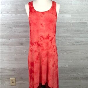 Bloom Tie Dye Racer Back Dress Hi Lo Sleeveless Bloom Bamboo Cotton Blend